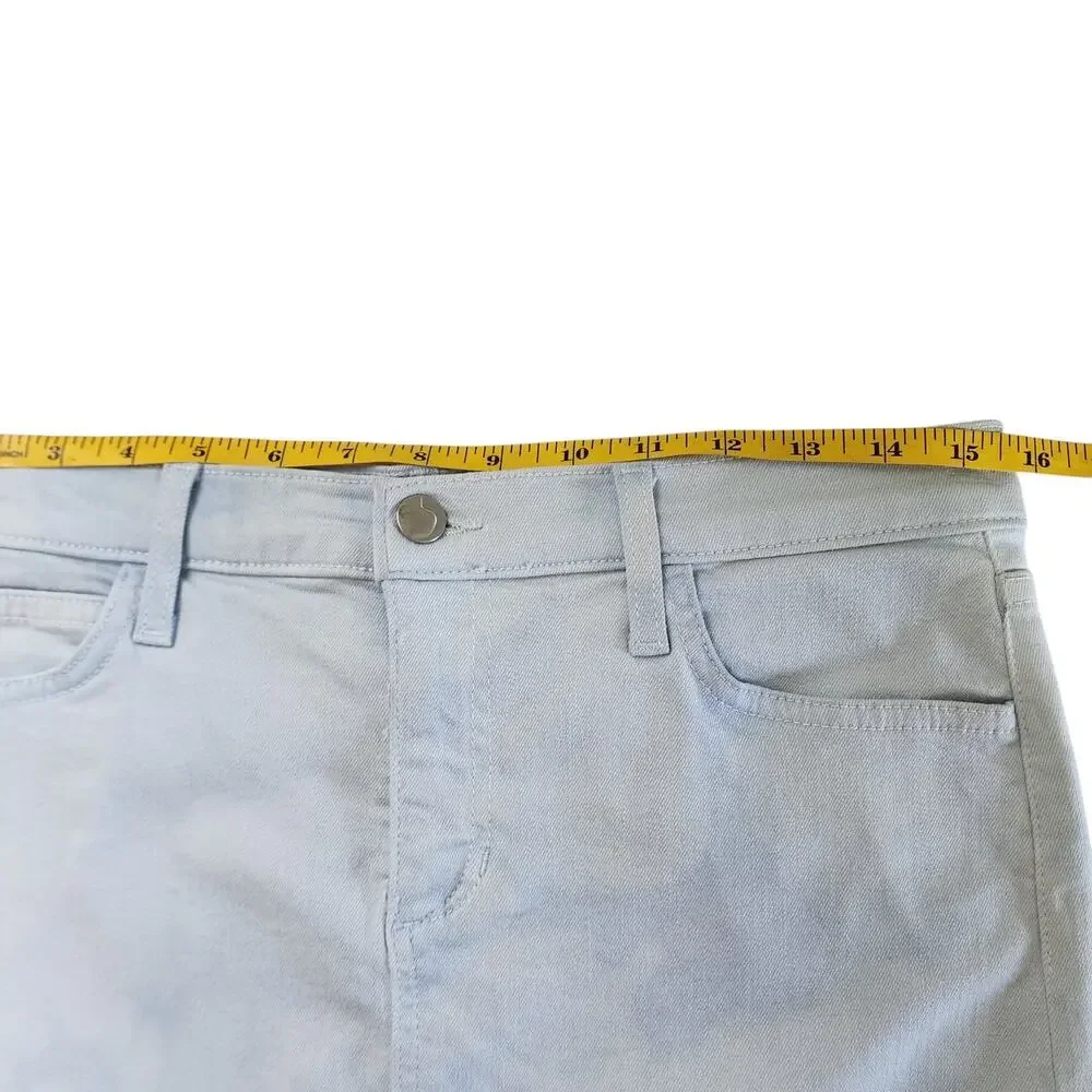 Joes Jeans Womens Micro Mini Denim Skirt Size 28‎ Cloud Blue Tie Dye Fringe Hem